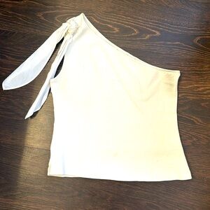 One shoulder top with bow from Anthropologie